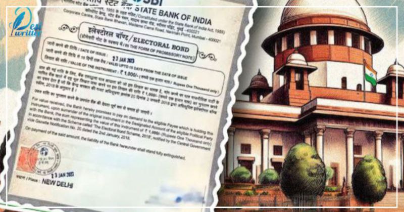 Diagram illustrating the process of Electoral Bonds in India