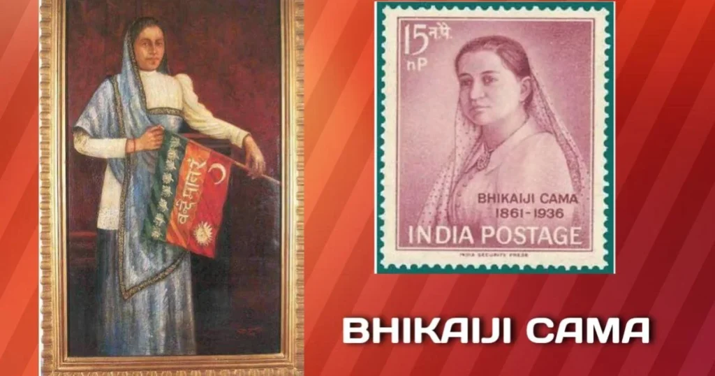 Bhikaji Cama"Portrait of Madam Bhikaiji Cama, a pioneering revolutionary in India's struggle for independence."